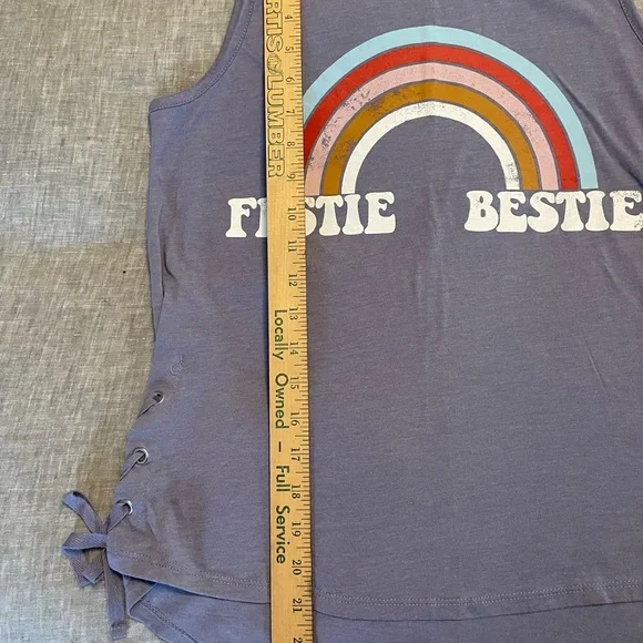 Art Class size xl (14/16) 'Festie Bestie' Tank Top with Rainbow Design - Picture 3 of 7